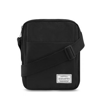 Geanta crossbody cu aplicatie logo