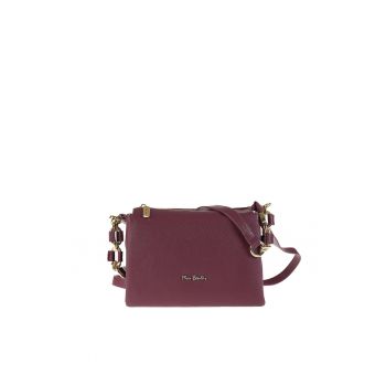 Geanta crossbody de piele cu bareta ajustabila si detasabila Brunilde