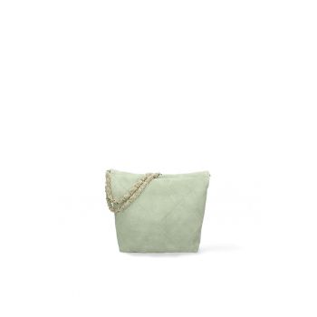 Geanta crossbody din piele intoarsa cu barete din lant Edera Plux