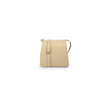 Geanta dama piele -  Cristal mic - bej - 23 x 8 x 22 cm
