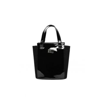Geanta dama piele -  Elisabeth 8 - negru - 25x14x27 cm