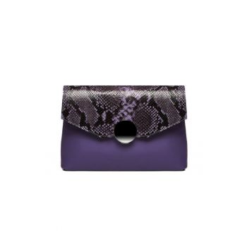 Geanta dama piele -  Plic Adriana - mov - 32x5x24 cm