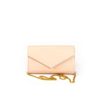 Geanta dama piele -  Plic One mic - nude - 22x5x15 cm