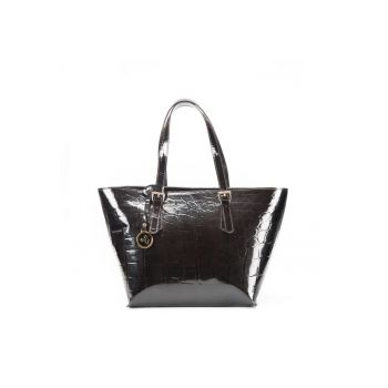 Geanta dama piele -  Yvette - maro inchis - 40x15x40 cm