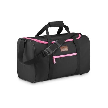 Geanta de voiaj - Negru-Roz - pentru Avion - Atasabil la troler - 40x20x25 cm - 20L - ZG837
