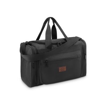 Geanta de voiaj pentru avion - ® - Negru - Unisex - Universala - Multifunctionala - Compatibila Wizz Air si RYANAIR - Fermoar dublu - Impermeabila - Curea de umar reglabila - Atasabila valiza - Usoara - Spatioasa - Nylon/Poliester - 40x20x25 cm - NERO -