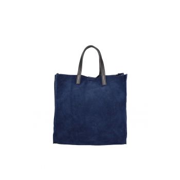 Geanta tote din piele intoarsa cu etui detasabil Novara Lux