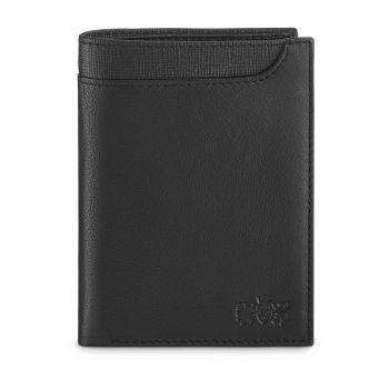 Portofel barbati  piele naturala - RFID - 12.7x9.3x3 cm - Negru
