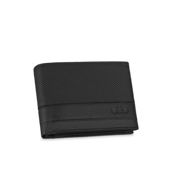 Portofel barbati  Piele naturala - RFID - 9.5x12.5x2 cm - Negru ZG-N992-F12