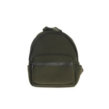 Rucsac kaki cu buzunar frontal si fermoar