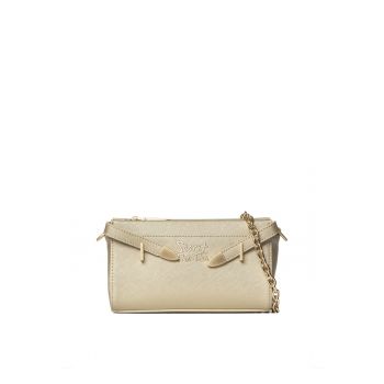 SECRET PON PON. - Geanta crossbody din piele ecologica cu bareta din lant