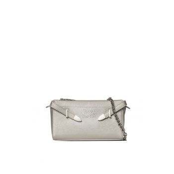 SECRET PON PON. - Geanta crossbody din piele ecologica cu bareta din lant