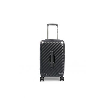 Troler cabina extensibil  Trunk - policarbonat - 56x26x24 cm - bagaj de mana - cifru TSA - 4 roti cu suspensii - negru