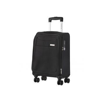 Troler de cabina extensibil  Air - bagaj de mana - 55x35x20 cm - poliester - +20% capacitate - 2.3 kg - negru
