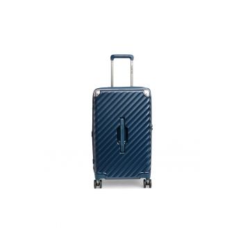Troler mare extensibil  Trunk - policarbonat - 79x45x37 cm - bagaj de cala - cifru TSA - 4 roti cu suspensii - albastru