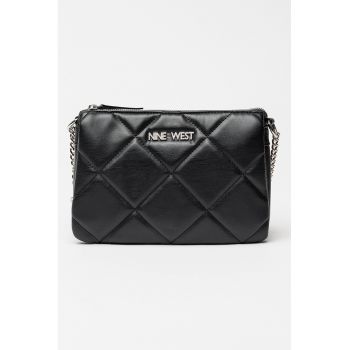 Geanta crossbody cu aplicatie logo