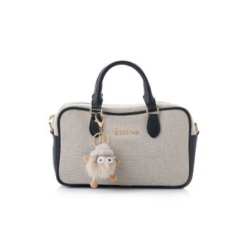 Geanta crossbody cu talisman detasabil