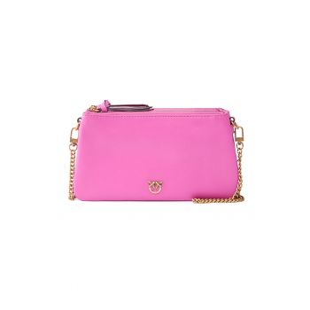 Geanta crossbody de piele cu bareta detasabila