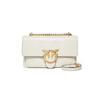 Geanta crossbody de piele cu bareta din lant