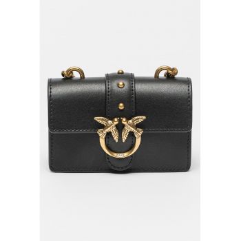 Geanta crossbody de piele cu clapa Love Micro Geanta crossbody de piele cu clapa Love Micro