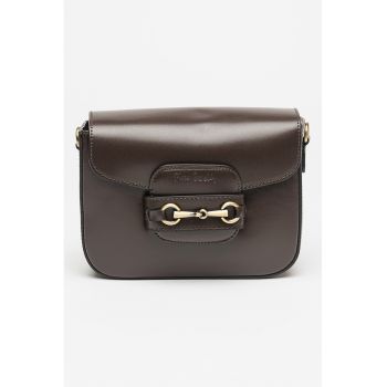 Geanta crossbody de piele cu logo