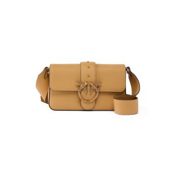 Geanta crossbody de piele cu logo