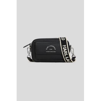 Geanta crossbody de piele ecologica cu buzunar frontal cu clapa