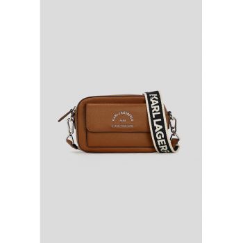 Geanta crossbody de piele ecologica cu buzunar frontal cu clapa