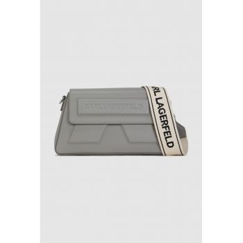 Geanta crossbody din piele cu bareta logo