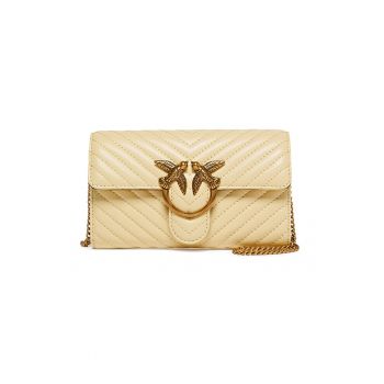 Geanta crossbody din piele cu model matlasat Love One