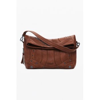 Geanta crossbody din piele ecologica cu aplicatii cu tinte