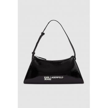 Geanta crossbody din piele ecologica cu logo metalic