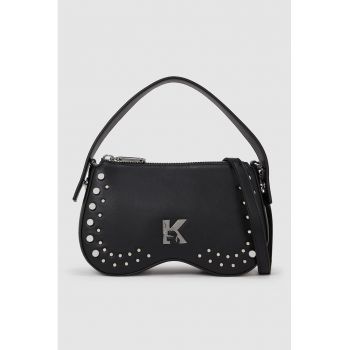 Geanta crossbody din piele ecologica cu nituri