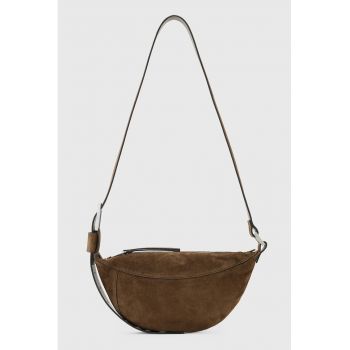 Geanta crossbody din piele intoarsa