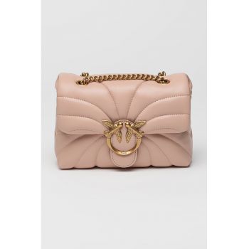 Geanta crossbody mica din piele cu aspect matlasat Love