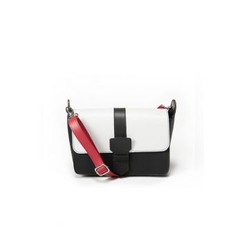 Geanta dama piele -  Adora - alb - 27x14x18 cm