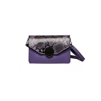 Geanta dama piele -  Carmen - mov - 22x10x15 cm