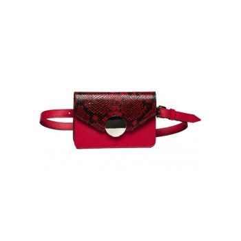 Geanta dama piele -  Cora - rosu fuxia - 22x10x15 cm