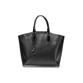 Geanta dama piele -  Cosulet Ana mare - negru - 47x14x34 cm