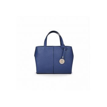 Geanta dama piele -  Cosulet Ana mic - albastru - 31 x 14 x 20 cm