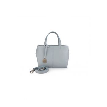 Geanta dama piele -  Cosulet Ana mic - gri deschis - 31 x 14 x 20 cm