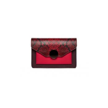 Geanta dama piele -  Ivona - rosu - 26x7x18 cm