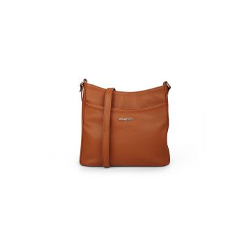 Geanta dama piele -  Josefine - coniac - 31 x 11 x 25 cm