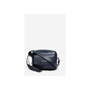 Geanta dama piele -  Lucy - bleumarin - 22x10x17 cm