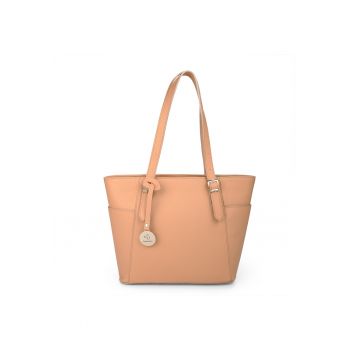 Geanta dama piele -  Michelle - natur - 37 x 12 x 27 cm