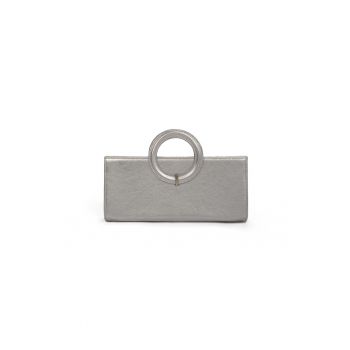 Geanta dama piele -  Nancy - argintiu - 34 x 5 x 15 cm