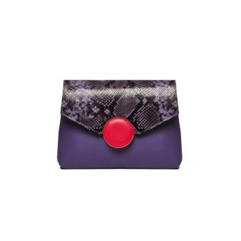 Geanta dama piele -  Plic Adriana - mov roz - 32x5x24 cm