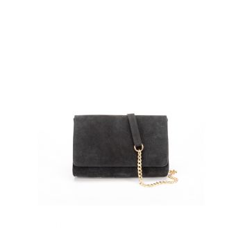Geanta dama piele -  Plic Laura 41 CR - negru - 26x7x17 cm