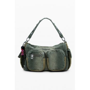 Geanta de denim cu bareta de umar