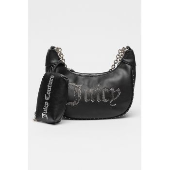 Geanta hobo mica cu logo si bareta de umar Kimberly
